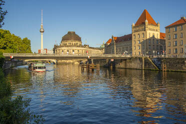 View of River Spree and Bode Museum, Museum Island, UNESCO World Heritage Site, Berlin Mitte district, Berlin, Germany, Europe - RHPLF28909