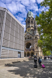 View of Kaiser Wilhelm Memorial Church, Kurfurstendamm, Charlottenburg, Berlin, Germany, Europe - RHPLF29267