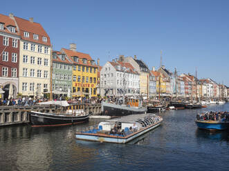 Harbour cruise boats, Nyhavn Harbour, Copenhagen, Denmark, Scandinavia, Europe - RHPLF29277