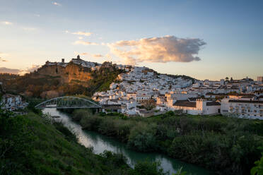 Arcos de la Frontera sunset view in Pueblos Blancos region, Andalusia, Spain, Europe - RHPLF29659