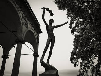 Socha Vitezství (Statue of Victory) bronze statue, Queen Anne's Summer Palace, Prague, Czechia (Czech Republic), Europe - RHPLF29904