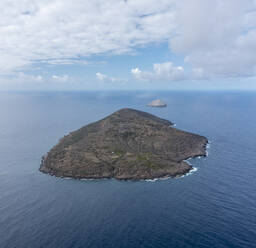 Aerial view of Round Island (Ile Ronde), Riviere du Rempart, Mauritius. - AAEF24631