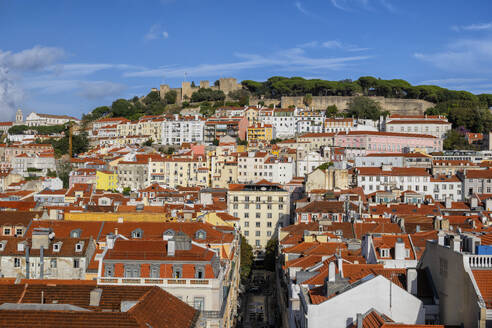 Portugal, Lisbon District, Lisbon, View of residential district - ABOF00932