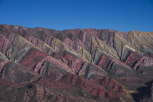 Natural pattern of mountain under blue sky on sunny day - RSGF01006