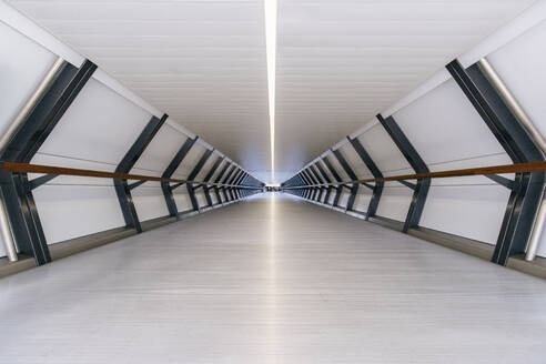 Empty modern subway tunnel with illuminated light - MMPF01045