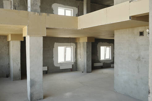 Loft apartment under construction with windows - DSHF01325