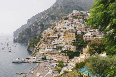 Italy, Campania, Positano, Hillside village on Amalfi Coast - MMPF01065