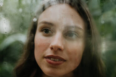 Portrait of a young woman in jungle. - HPIF31912