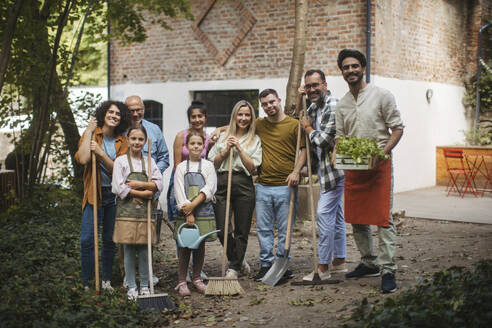 People working in community garden at socially inclusive neighbourhood project - HAPF03670