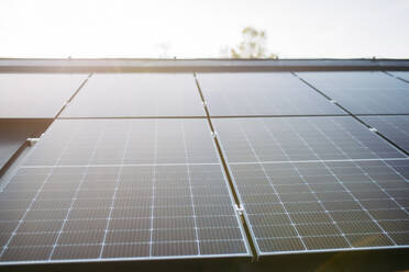 Close up of solar panels installed on the roof. - HPIF33333