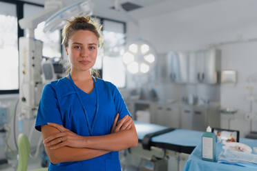 Portrait of young nurse in a surgical department. - HPIF33751