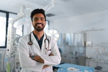 Portrait of middle eastern surgeon in a hospital. - HPIF33755