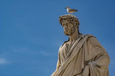 View of Leopoldo II statue in Piazza della Repubblica, Livorno, Province of Livorno, Tuscany, Italy, Europe - RHPLF30082