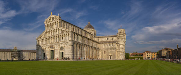 View of Pisa Cathedral and Leaning Tower of Pisa, UNESCO World Heritage Site, Pisa, Province of Pisa, Tuscany, Italy, Europe - RHPLF30091