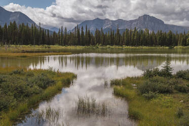 Mountain Lake, Spray Valley Provincial Park, Canadian Rocky Mountains, Alberta, Canada, North America - RHPLF30228