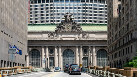Architektonisches Detail des Grand Central Terminal (GCT) (Grand Central Station) (Grand Central), ein Nahverkehrsterminal, das drittgrößte in Nordamerika, Midtown Manhattan, New York City, Vereinigte Staaten von Amerika, Nordamerika - RHPLF30306