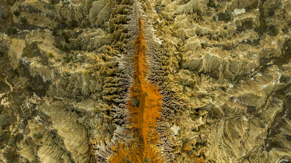 Luftaufnahme der Sandstein-Erosionslandschaft von Miradouro da Lua (Aussichtspunkt des Mondes), südlich von Luanda, Angola, Afrika - RHPLF30356