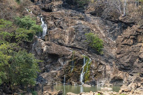 Trockene Binga-Wasserfälle, Kwanza Sul, Angola, Afrika - RHPLF30411