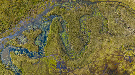 Luftaufnahme der Lagune von Mundolola, Moxico, Angola, Afrika - RHPLF30531
