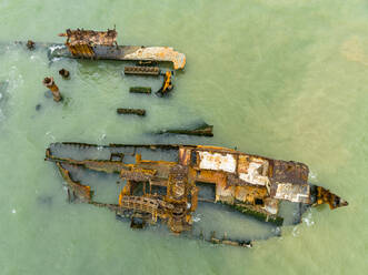 Shipwreck beach, Bay of Santiago, Luanda, Angola, Africa - RHPLF30551