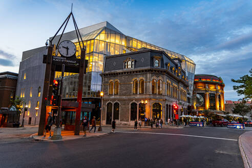 Altstadt von Quebec City bei Nacht, Quebec, Kanada, Nordamerika - RHPLF30588