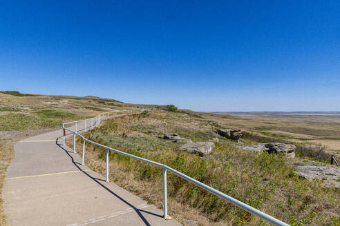 Cliff of the Head Smashed in Buffalo Jump, UNESCO World Heritage Site Alberta, Canada, North America - RHPLF30647