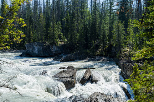 Natural Bridge Lower Falls, Yoho-Nationalpark, UNESCO-Welterbe, British Columbia, Kanada, Nordamerika - RHPLF30666