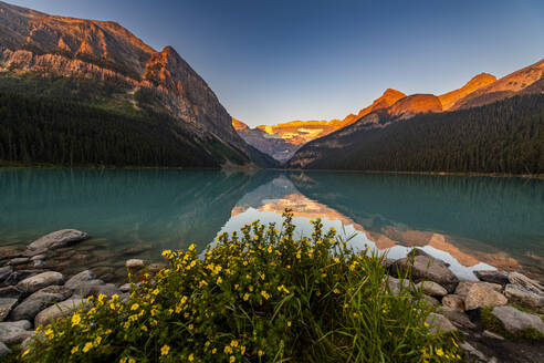 Sunrise at Lake Louise, Banff National Park, UNESCO World Heritage Site, Alberta, Rocky Mountains, Canada, North America - RHPLF30672