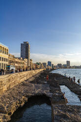 Sonnenuntergang an der Malecon-Promenade, Havanna, Kuba, Westindien, Mittelamerika - RHPLF30847