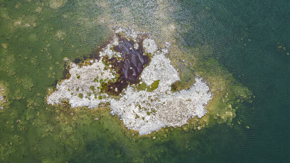 Outcrops in the saline soda lake, Mono Lake, California, United States of America, North America - RHPLF30905