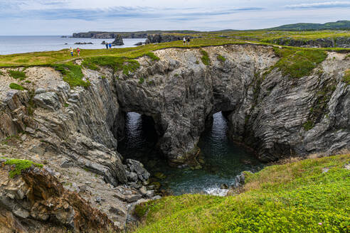 Doppelbogen, Dungeon Provincial Park, Bonavista Peninsula, Neufundland, Kanada, Nordamerika - RHPLF31001