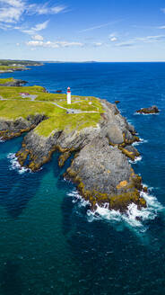 Luftaufnahme des Cape Race Lighthouse, Mistaken Point, UNESCO-Weltkulturerbe, Avalon-Halbinsel, Neufundland, Kanada, Nordamerika - RHPLF31028