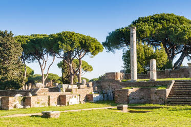 Rundtempel (Tempio Rotondo), archäologische Stätte Ostia Antica, Ostia, Provinz Rom, Latium, Italien, Europa - RHPLF31313