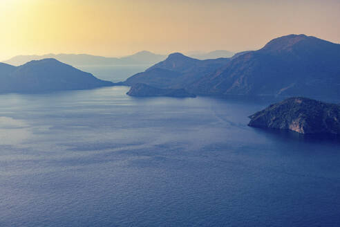 Luftaufnahme der Insel Gemiler, Fethiye, Mugla, Türkei. - AAEF24683