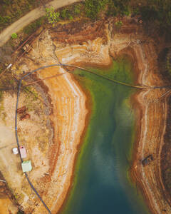 Luftaufnahme der Kupfermine von Minas de Rio Tinto, Andalusien, Spanien. - AAEF24859