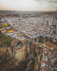 Aerial view of the famous village of Ronda, Andalusia, Spain. - AAEF24900