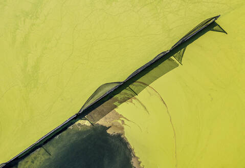 Aerial view of Parabel Nutrition Lemnature Aqua farms, an aquaculture facility, Fellsmere, Florida, United States. - AAEF25052