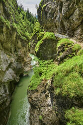 Österreich, Tirol, Brandenberger Ache, die durch Tiefenbach Gorg fließt, im Sommer - ANSF00703