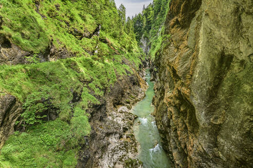 Austria, Tyrol, Brandenberger Ache river flowing through Tiefenbach Gorg in summer - ANSF00704