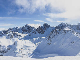 Österreich, Tirol, Axamer Lizum, Schneebedeckte Gipfel in den Europäischen Alpen - MMAF01503