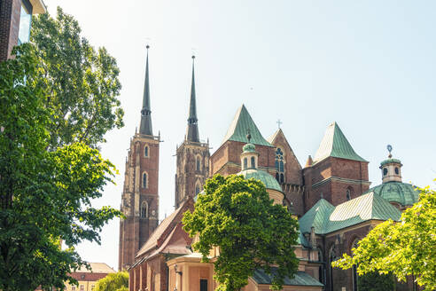 Poland, Lower Silesian Voivodeship, Wroclaw, Cathedral of St. John Baptist in summer - TAMF04092