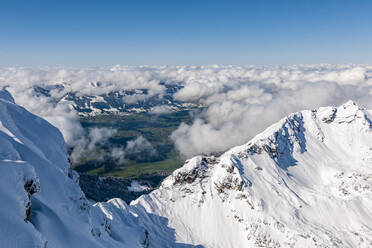 Germany, Bavaria, Thick fog over Allgau Alps - EGBF01019