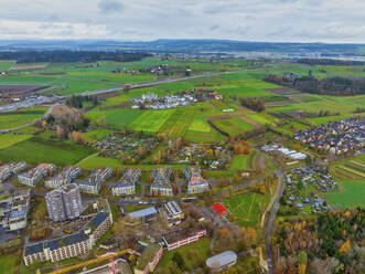 Aerial view of the city of Zurich in the winter morning, Switzerland. - AAEF25183