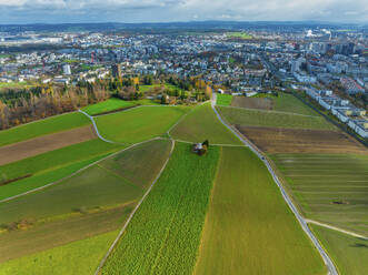 Aerial view of beautiful landscape in the city of Zurich in Switzerland. - AAEF25203