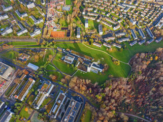 Luftaufnahme der Stadt Zürich am Wintermorgen, Schweiz. - AAEF25231