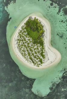 Luftaufnahme der Insel Bijoutier im St. Francois-Atoll, Seychellen. - AAEF25256