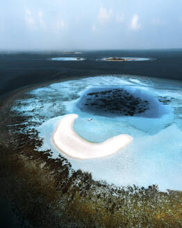 Aerial view of South Ari Atoll, Maldives - AAEF25465