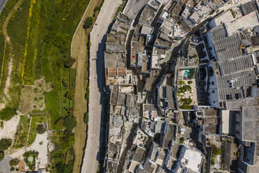Aerial view of Ostuni old town, the white town near Brindisi, Puglia, Italy. - AAEF25671