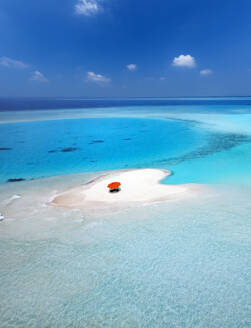 Herzförmige Sandbank, Malediven, Indischer Ozean, Asien - RHPLF31736