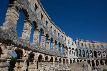 Pula Arena, römisches Amphitheater, erbaut zwischen 27 v. Chr. und 68 n. Chr., Pula, Kroatien, Europa - RHPLF31746